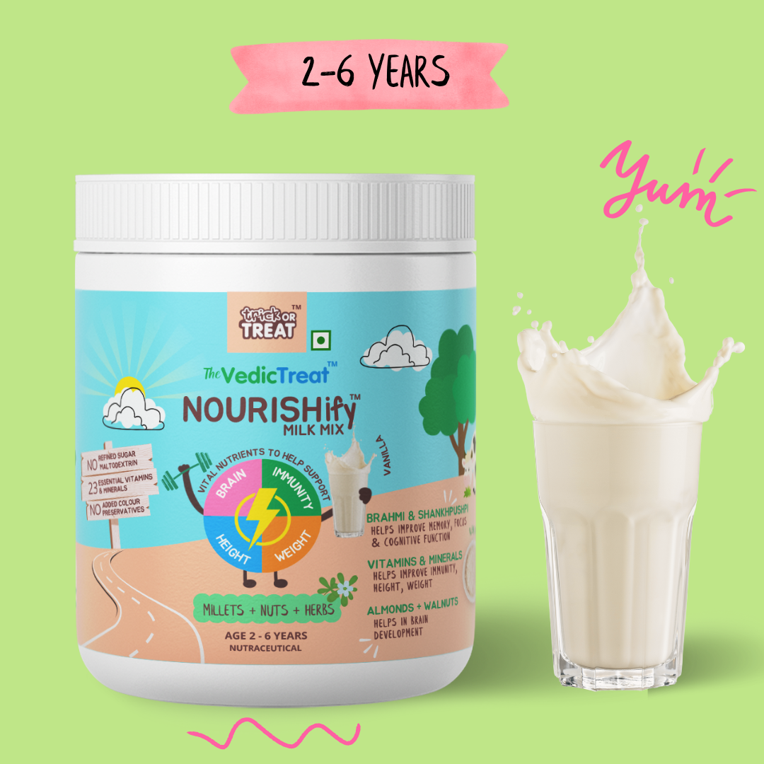 NOURISHify Nutrition Powder for Children Age 2-16 Years |  Millets+Nuts+Ayurvedic Herbs | No Refined Sugar