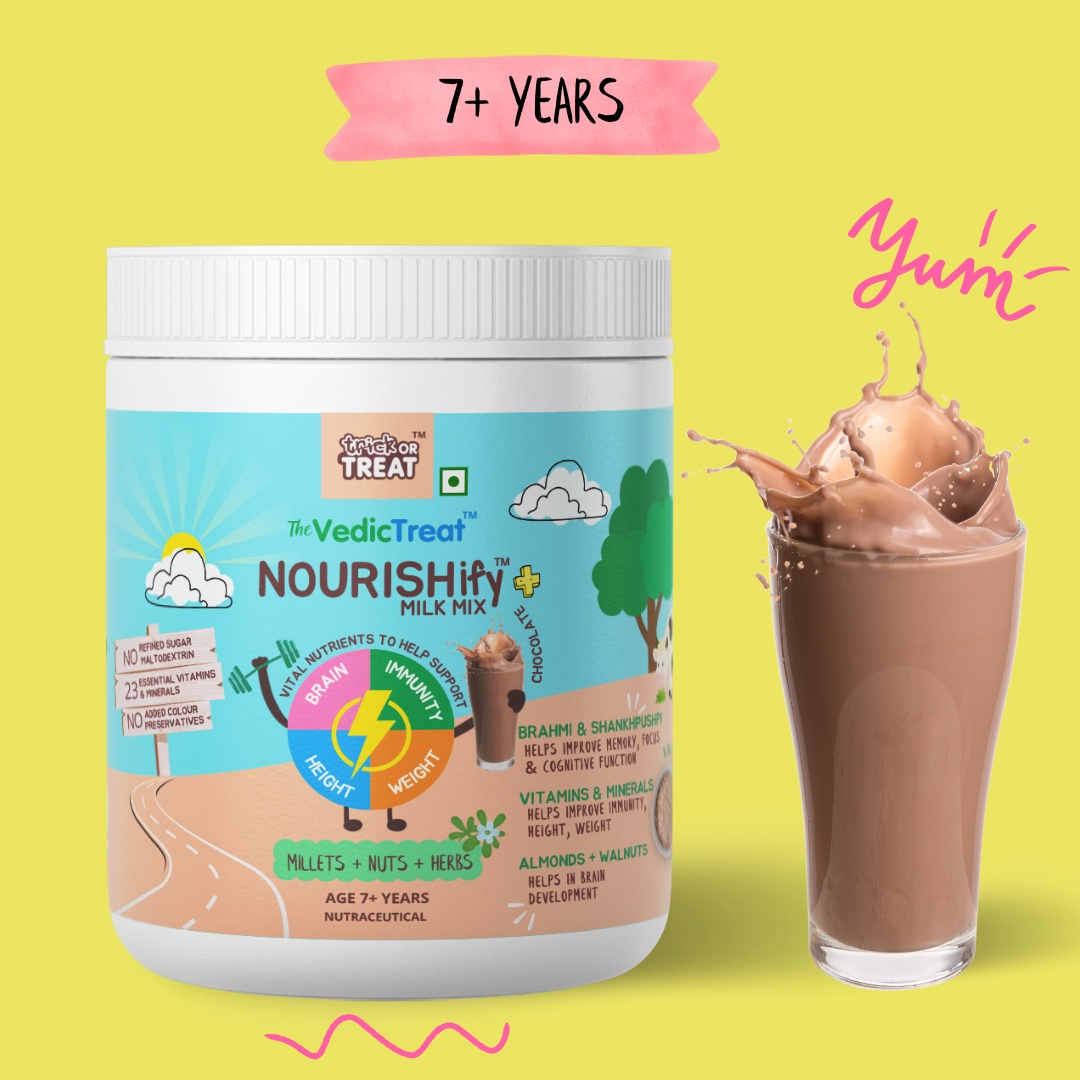 NOURISHify Nutrition Powder for Children Age 2-16 Years |  Millets+Nuts+Ayurvedic Herbs | No Refined Sugar