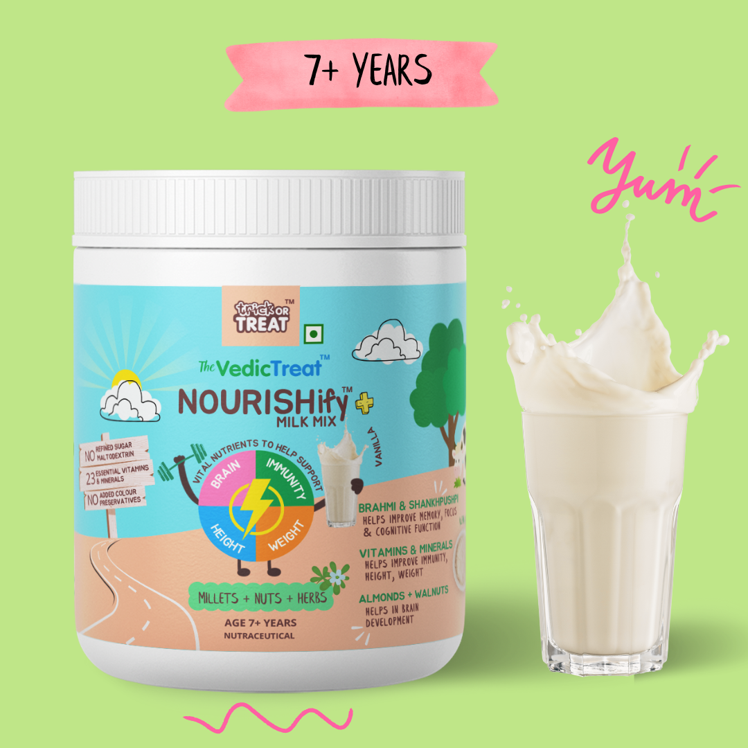 NOURISHify Nutrition Powder for Children |  Millets+Nuts+Seeds+Ayurvedic Herbs | No Refined Sugar