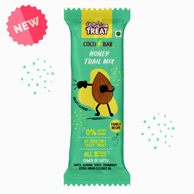 Honey Trail Mix Coco Bars | Power of Dry Fruits, Seeds & Chana Sattu | No Refined Sugar | Family Recipe