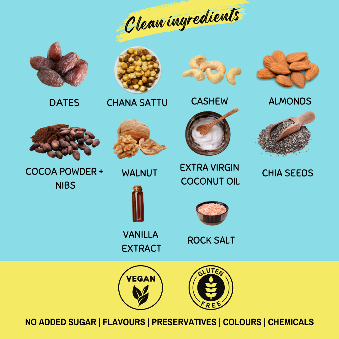 Choco Chip Brownie Coco Bars | Power of Dry Fruits & Chana Sattu | No Refined Sugar | Family Recipe
